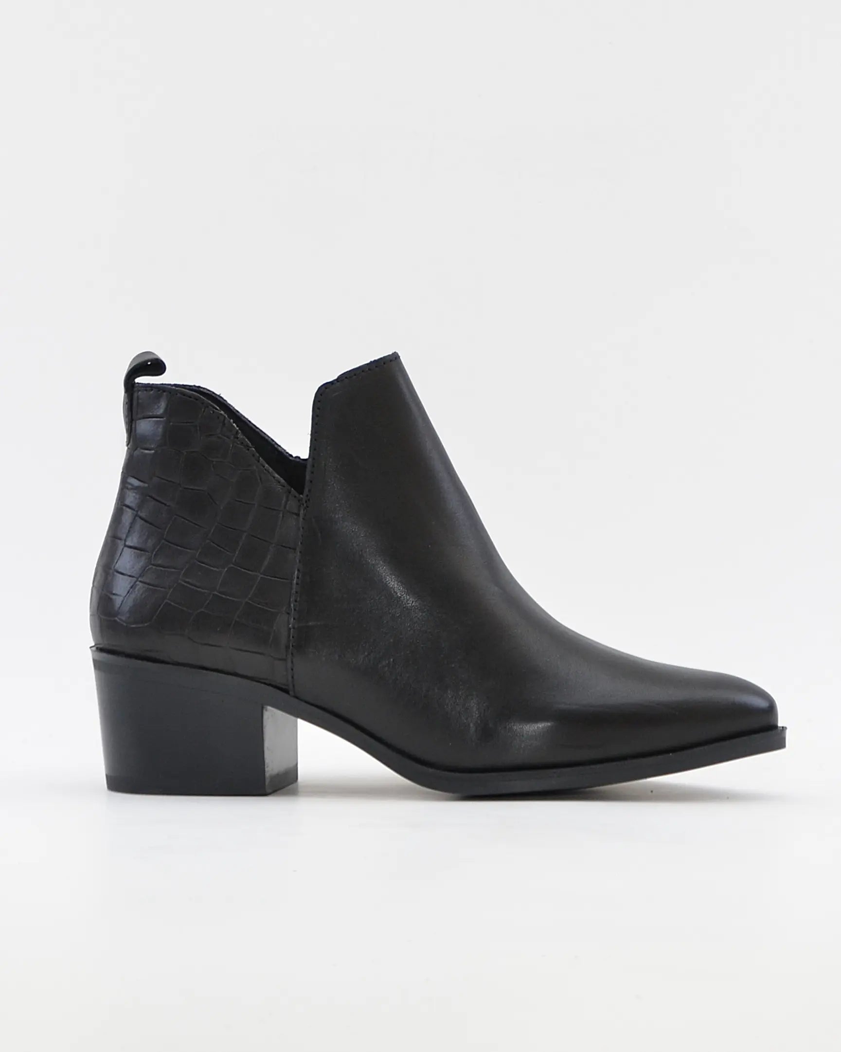 BOTIN MUJER TACON ANCHO PIEL NEGRO KAOLA 3056
