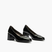 ZAPATO SALON CHAROL NEGRO TACON CUADRADO 10830.