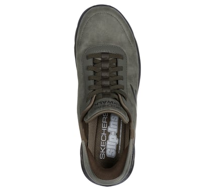 SNEAKERS HOMBRE SKECHERS VERDE 216326 OLV ELASTICOS