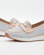 MOCASIN DEPORTIVO MUJER COLOR BLANCO PLATINO THE HAPPY MONK VANITY 023 SALMON