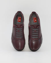 ZAPATO PLANO MUJER BURDEOS CON ELASTICOS FLUCHOS SUSAN F0354