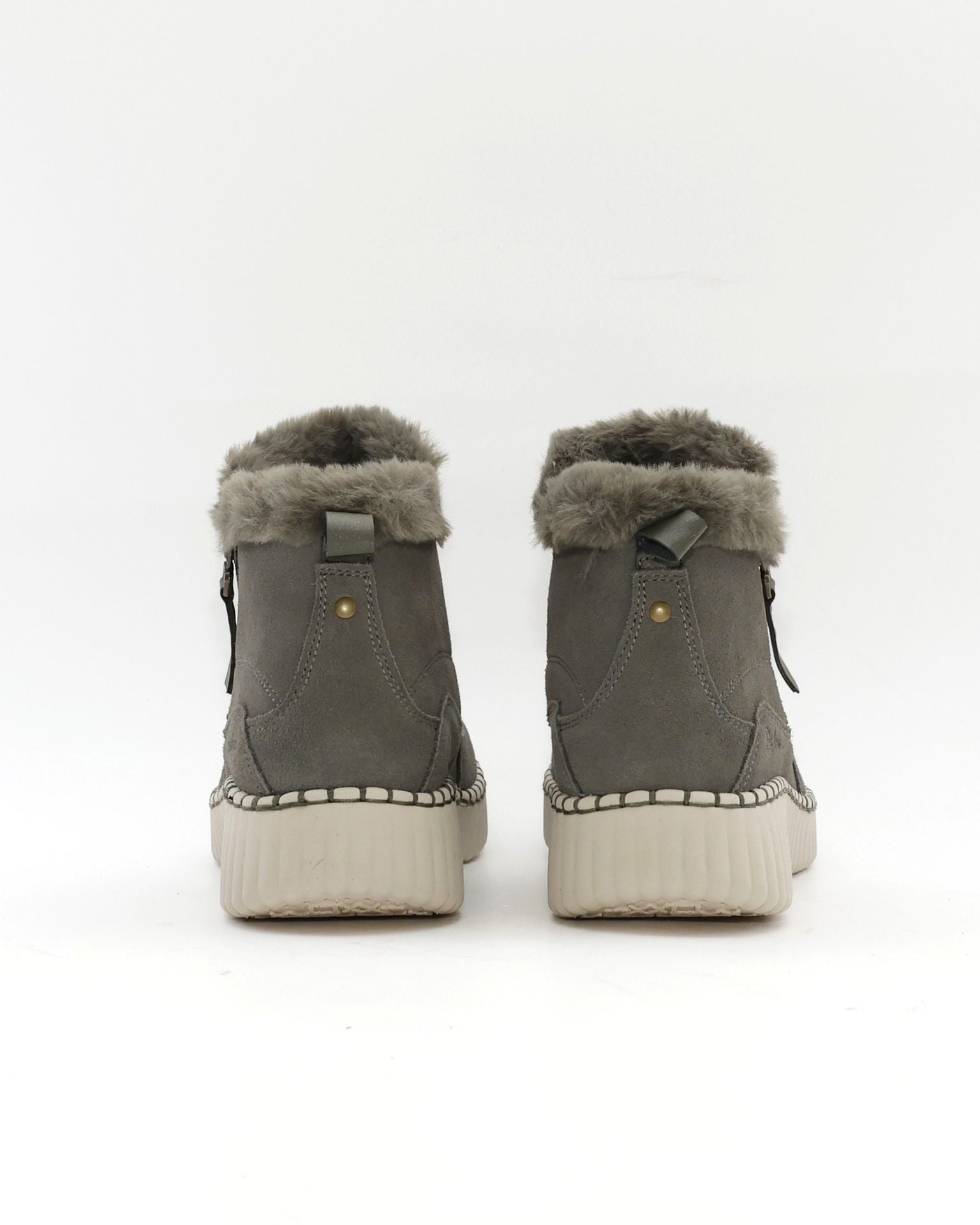 BOTIN PLANO MUJER FORRADO CON PELO SKECHERS VERDE 168108 OLV