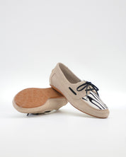MOCASIN NAUTICO MUJER SERRAJE BEIGE ANIMAL PRINT GLADIOLUS