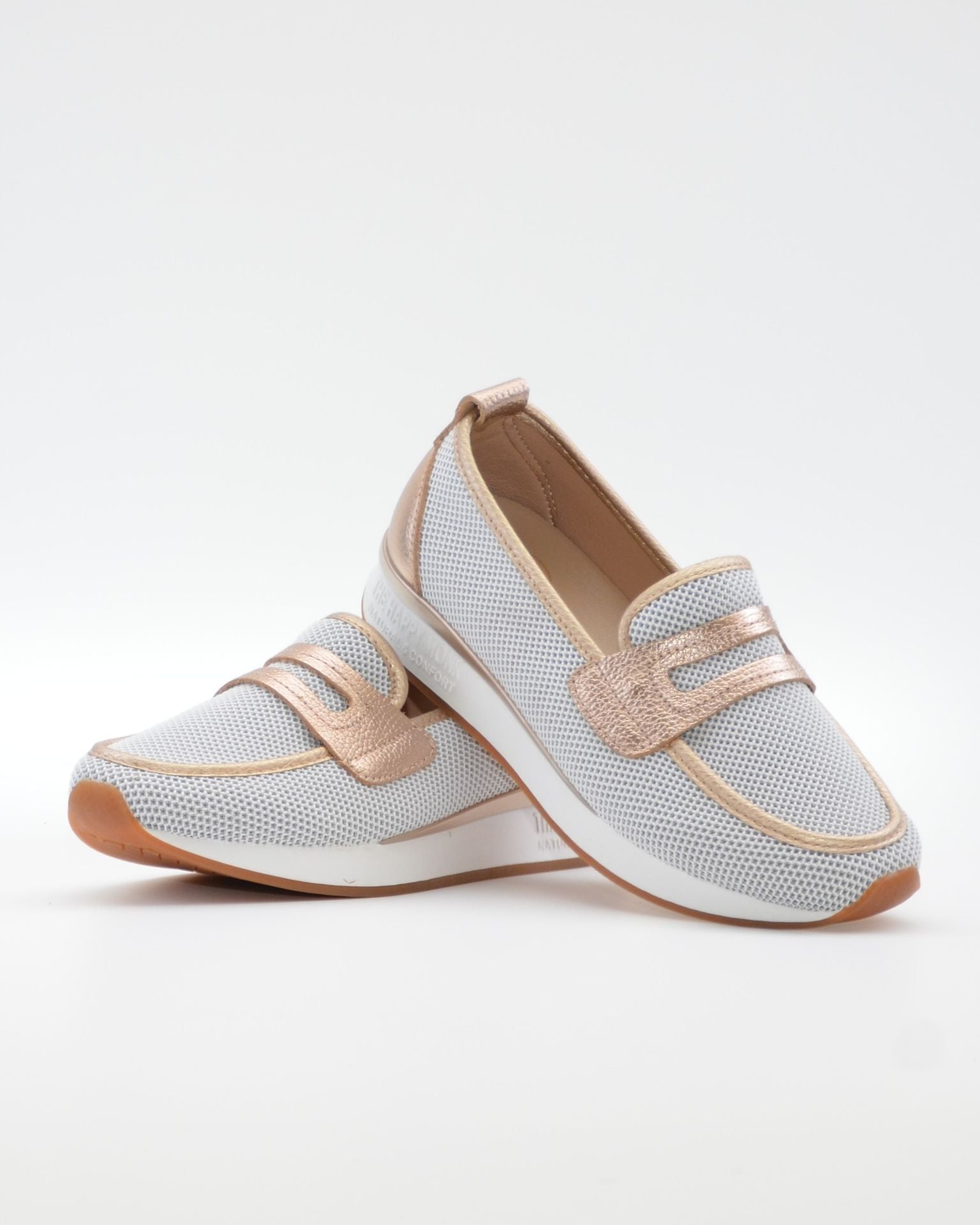 MOCASIN DEPORTIVO MUJER COLOR BLANCO PLATINO THE HAPPY MONK VANITY 023 SALMON