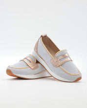 MOCASIN DEPORTIVO MUJER COLOR BLANCO PLATINO THE HAPPY MONK VANITY 023 SALMON