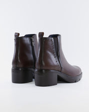 BOTIN MARRON MUJER TACON ANCHO FLUCHOS FUGAZ F2109