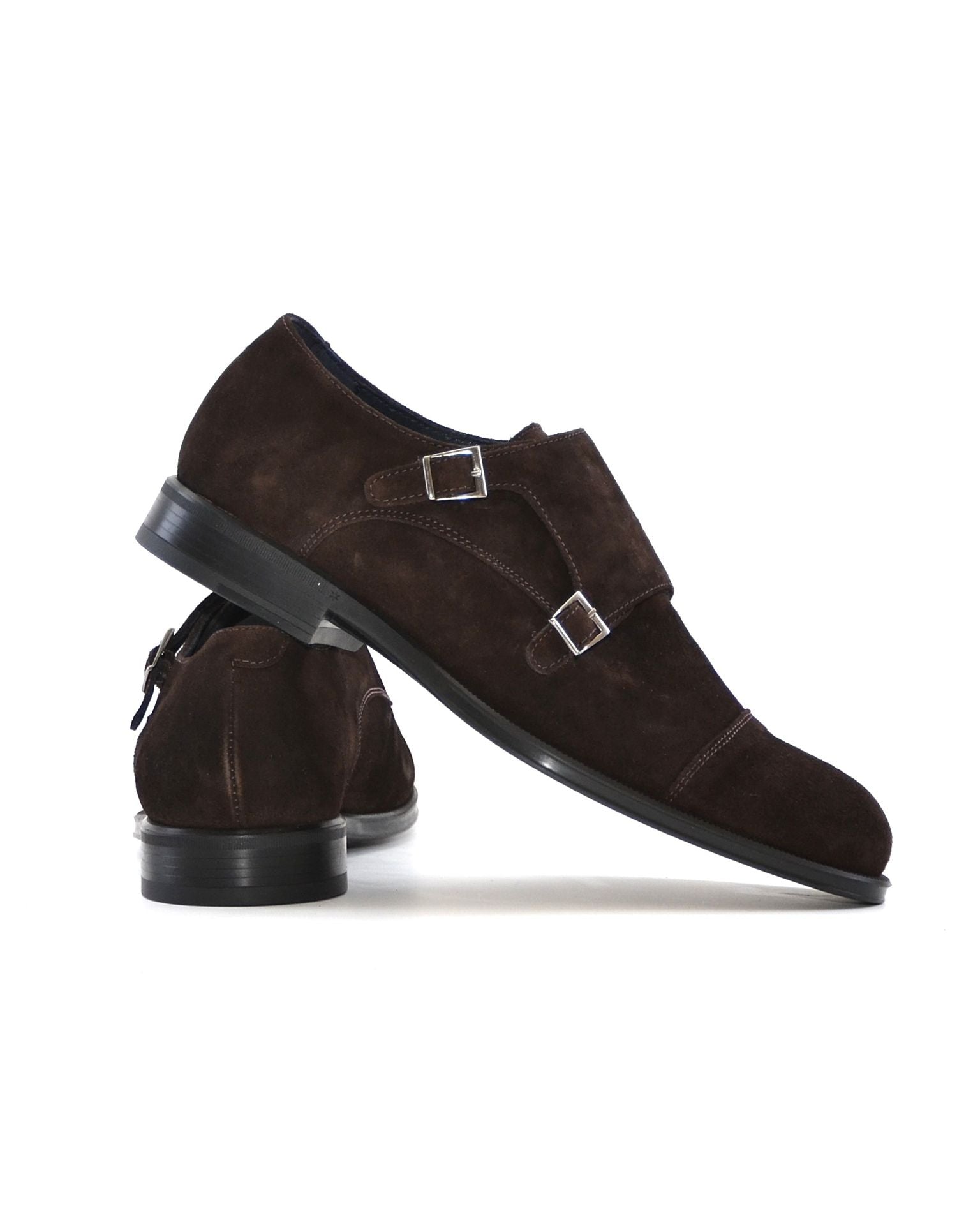ZAPATO HOMBRE MONKSTRAP SERRAJE MARRON DOS HEBILLAS