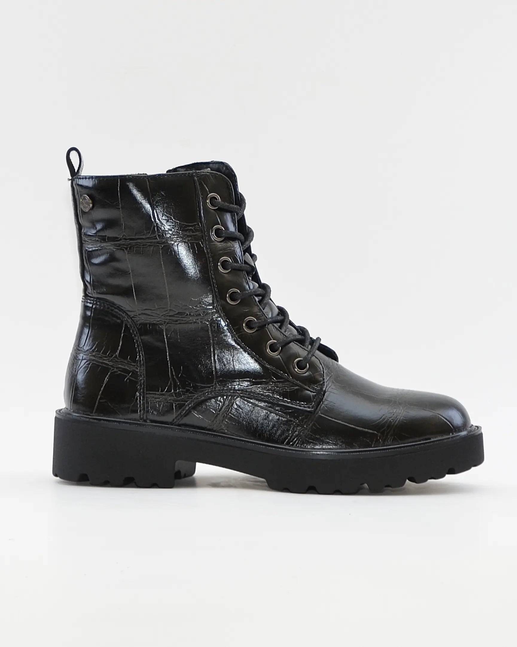 BOTA TIPO MILITAR CON PLATAFORMA XTI 146248 COCO NEGRO