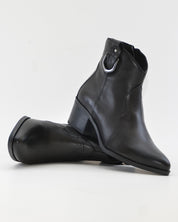 BOTIN MUJER COWBOY PIEL NEGRO CON HEBILLA KAOLA 3054