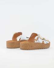 SANDALIA BIO PLATAFORMA PIEL COLOR BLANCO HAPPY MONK GOMERA 006