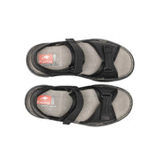 SANDALIA HOMBRE FLUCHOS PIEL NEGRA CIERRE CON VELCRO AZORES F2197