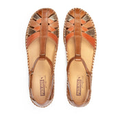 SANDALIA PLANA COLOR CUERO Y CIERRE DE VELCRO PIKOLINOS W8K-0705C1 BRANDY