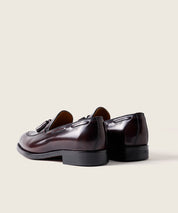ZAPATO HOMBRE BORLAS TASSEL FLORENTIC SIRACH BURDEOS SUELA DE CUERO