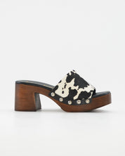 ZUECO MUJER ANIMAL PRINT PATRICIA MILLER 7041 VACA NEGRO