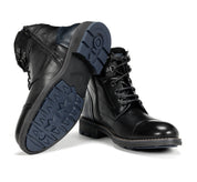 BOTIN CORDON Y CREMALLERA NEGRO F1342 TERRY HABANA