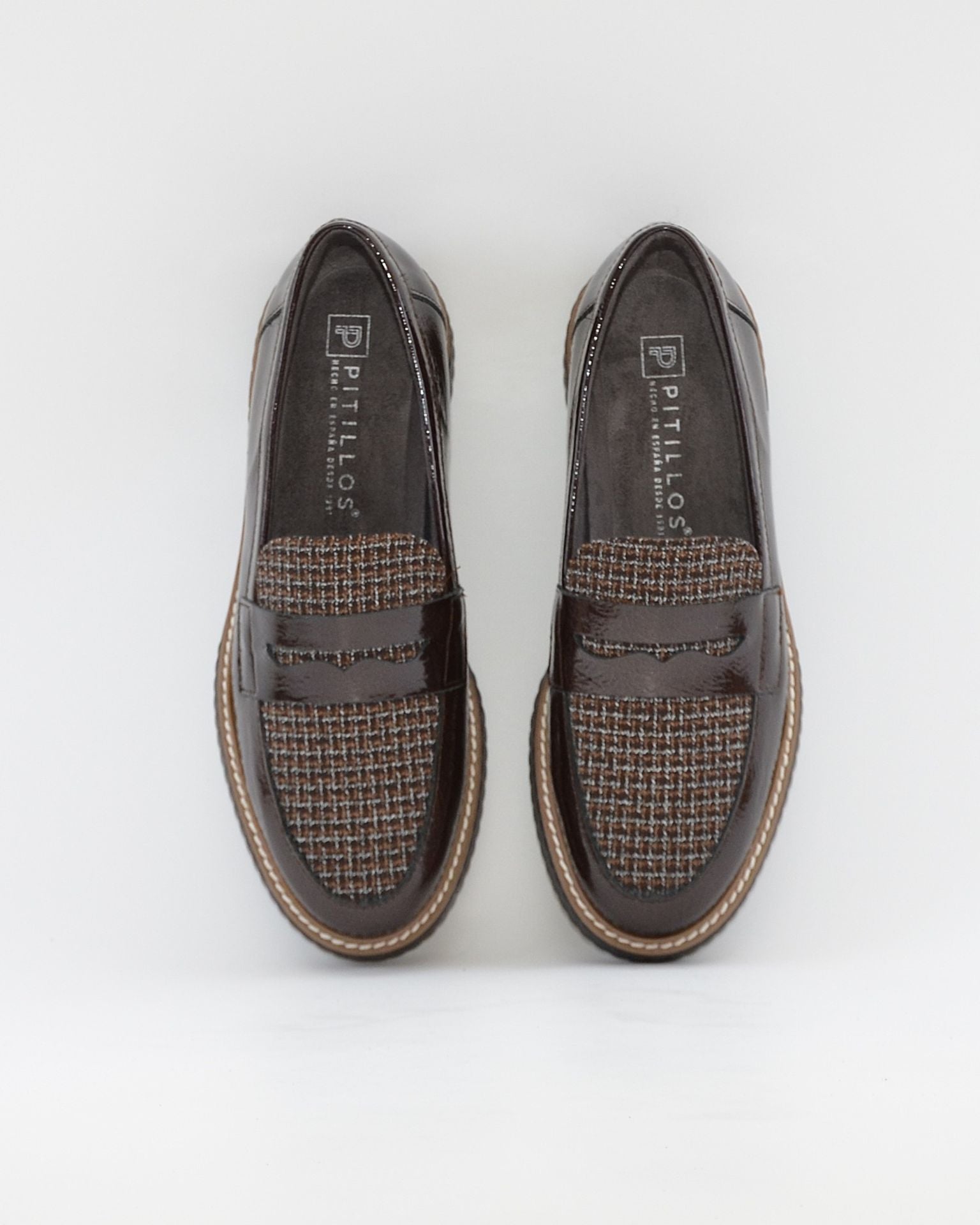 ZAPATO MOCASIN MUJER PITILLOS 11554 MARRÓN PLANTILLA EXTRAIBLE