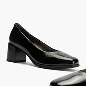 ZAPATO SALON CHAROL NEGRO TACON CUADRADO 10830.