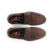 ZAPATO MOCASIN HOMBRE SERRAJE MARRON FLUCHOS ADRIEN F2496 AFELPADO CAFE