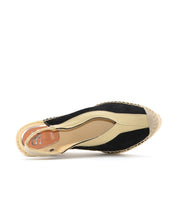 ALPARGATA DE CUÑA MUJER COLOR NEGRO ADORNO TIRA ESPIGA LINO 333016