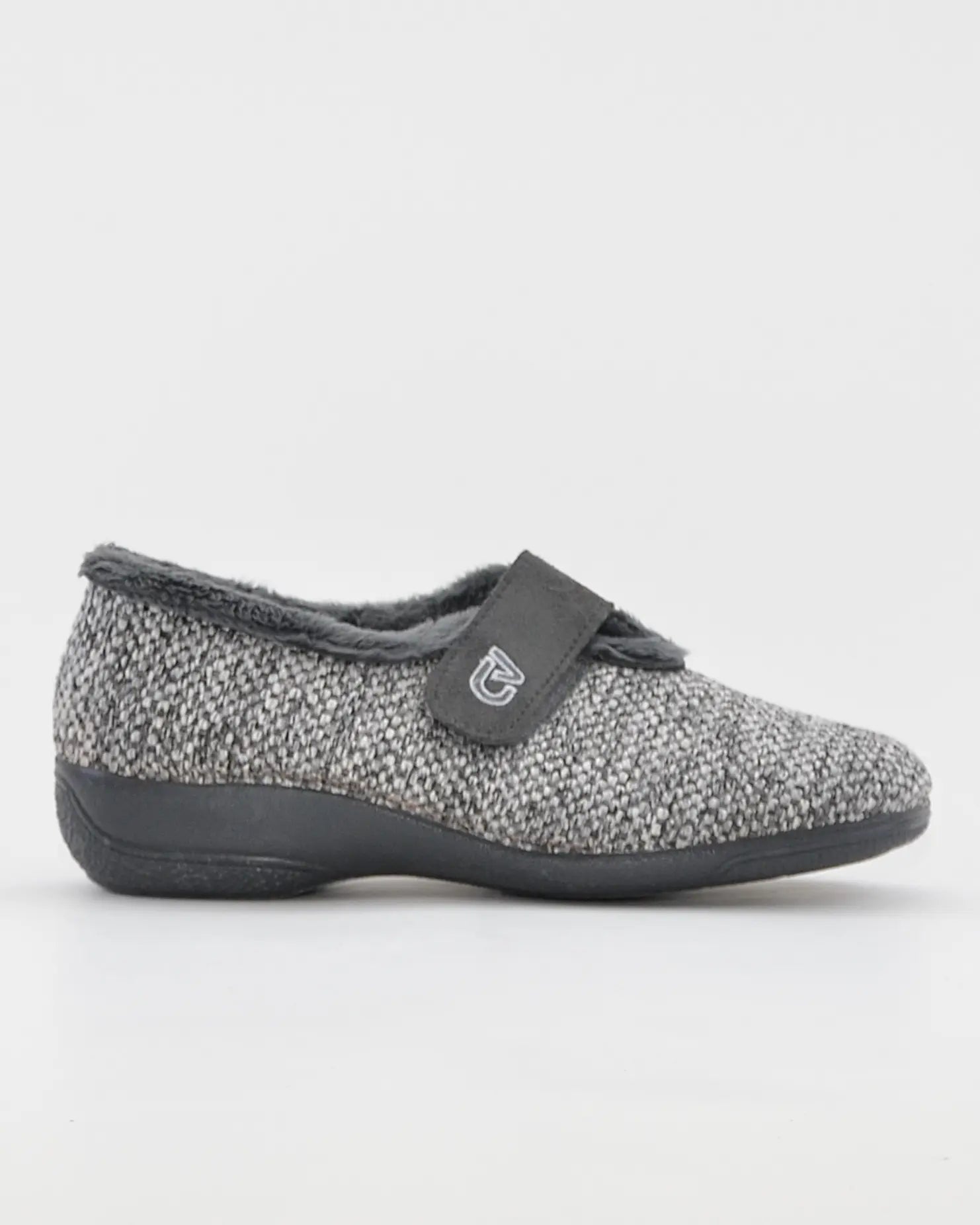 ZAPATILLAS DE CASA MUJER ANCHO ESPECIAL CABRERA 5454 FLORELLA GRIS