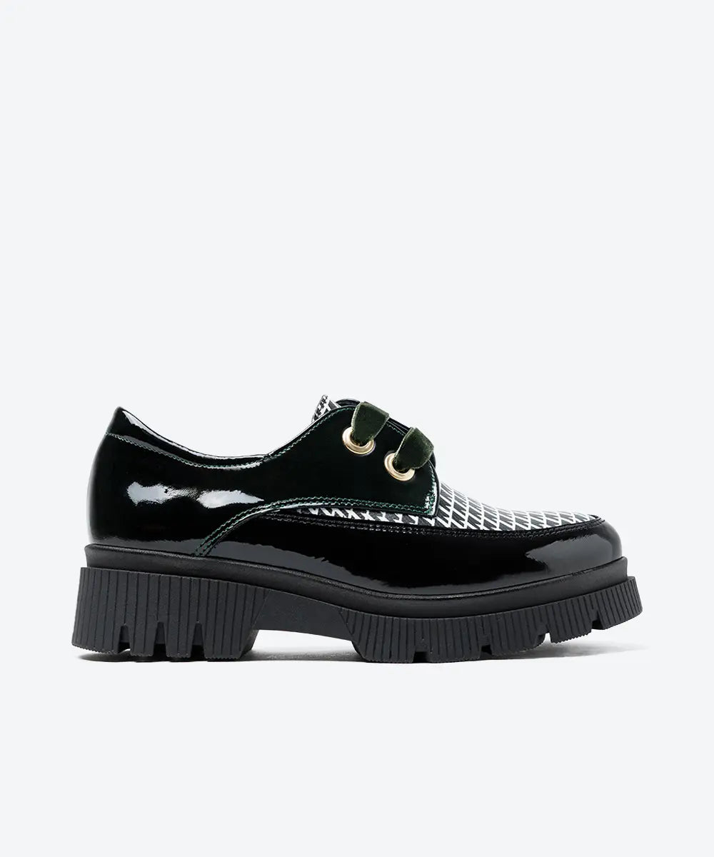 ZAPATOS MUJER CORDON CHAROL NEGRO VERDE LACOMBA DAHLIA
