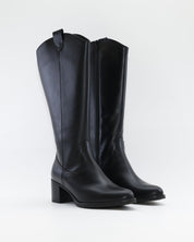 BOTA ALTA MUJER ANCHO ESPECIAL DE GEMELO ANCHO PIESANTO 235461 XL NATUR NEGRO