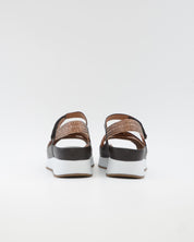 SANDALIA TRENZADA PLANTILLA EXTRAIBLE MUJER  ANCHO ESPECIAL COLOR MULTI CAOBA PIE SANTO 260425