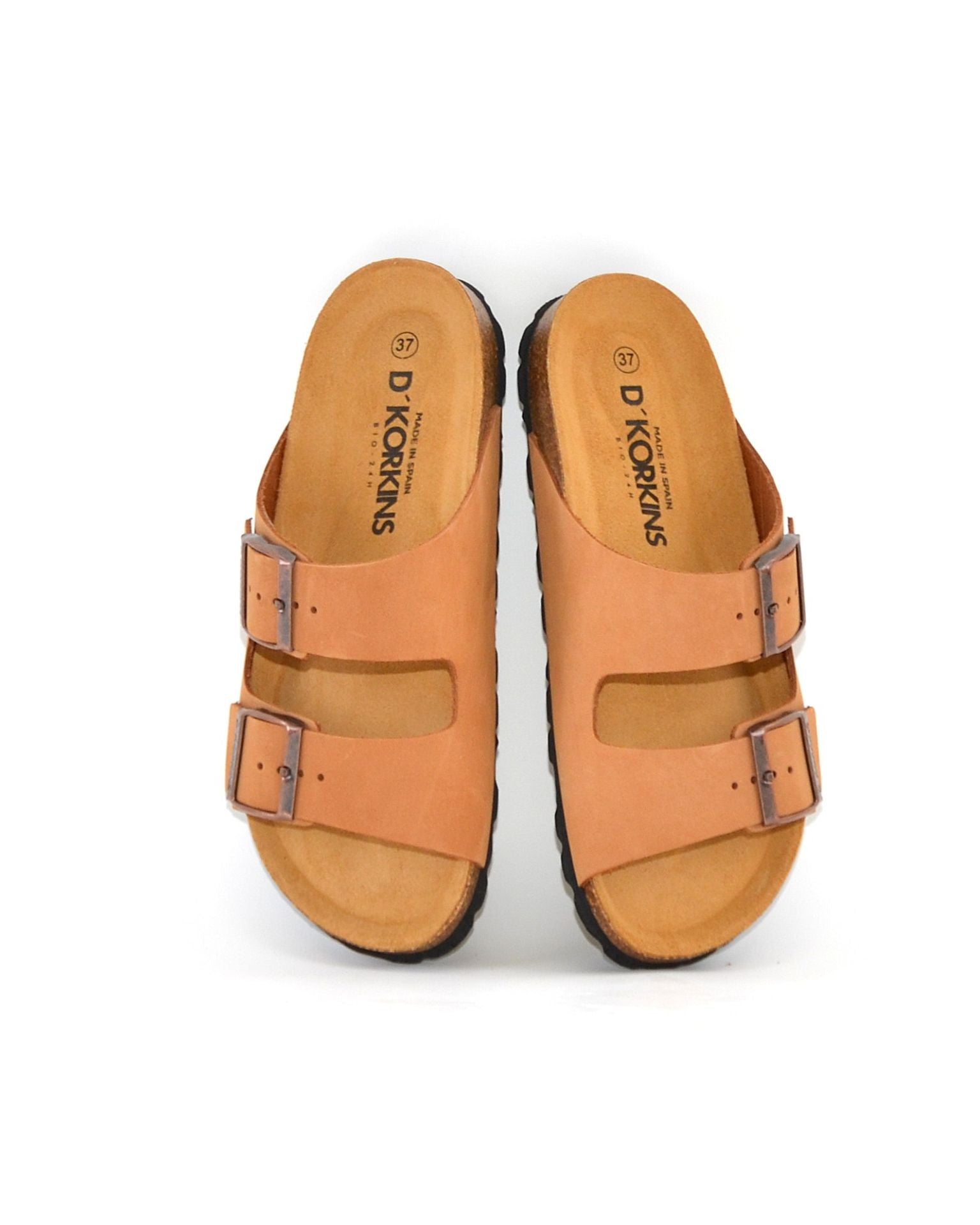 SANDALIA BIO MUJER DOS HEBILLAS D´KORKINS PARIS NOBUCK CAMEL
