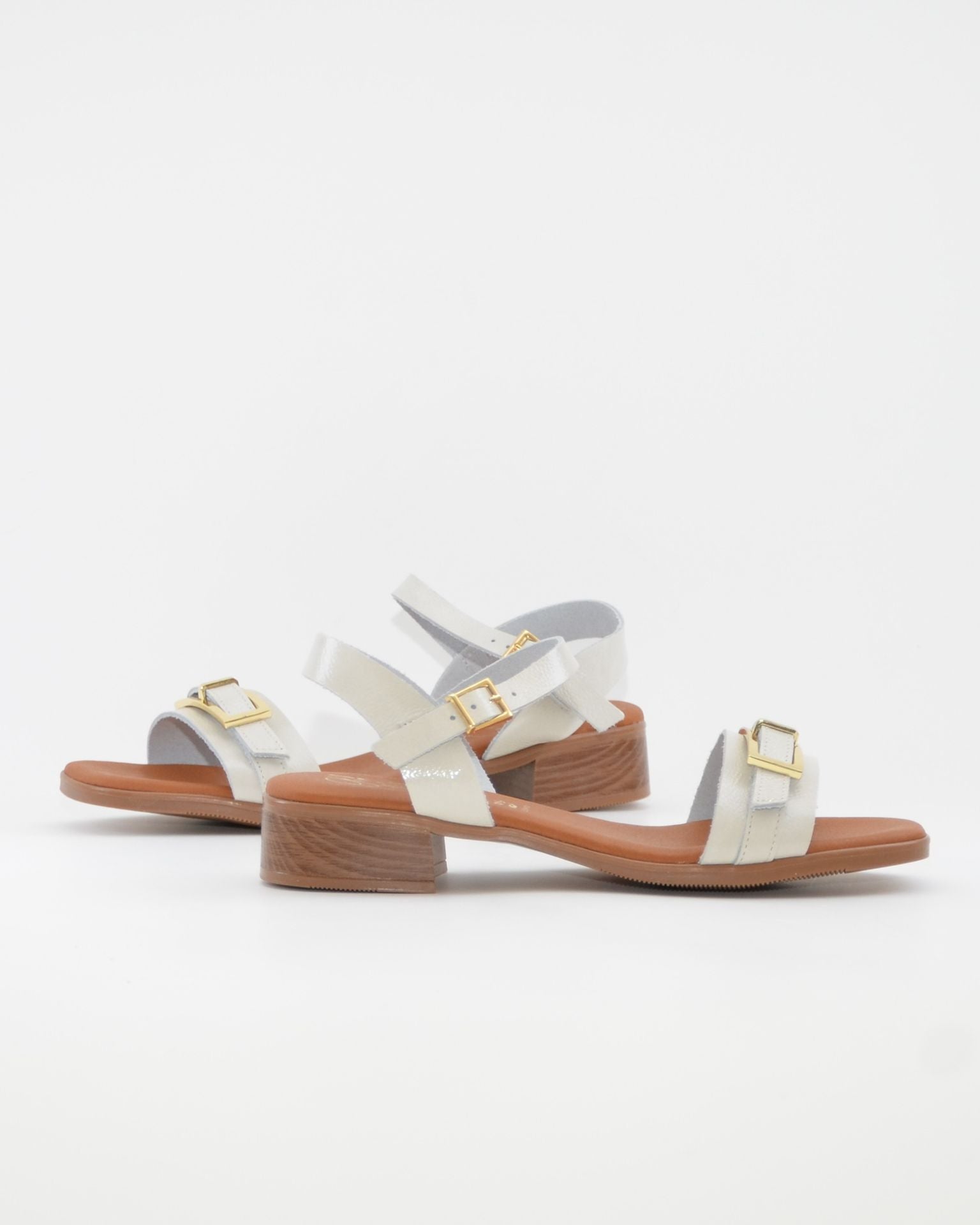 SANDALIA MUJER CHAROL HIELO TACON BAJO PLANTA DE GEL OH MY SANDALS 5993