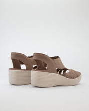 SANDALIA MUJER CUÑA SKECHERS COLOR TAUPE 120012 MOC SLIP-INS