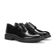 ZAPATO CORDON LISO NEGRO F0631 BELGAS