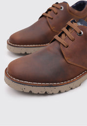 ZAPATOS CORDON CUERO ENGRASADO 55501
