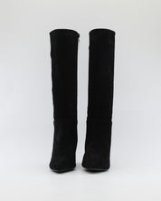 BOTA ALTA MUJER TACON ANCHO EN SERRAJE NEGRO PATRICIA MILLER 6961