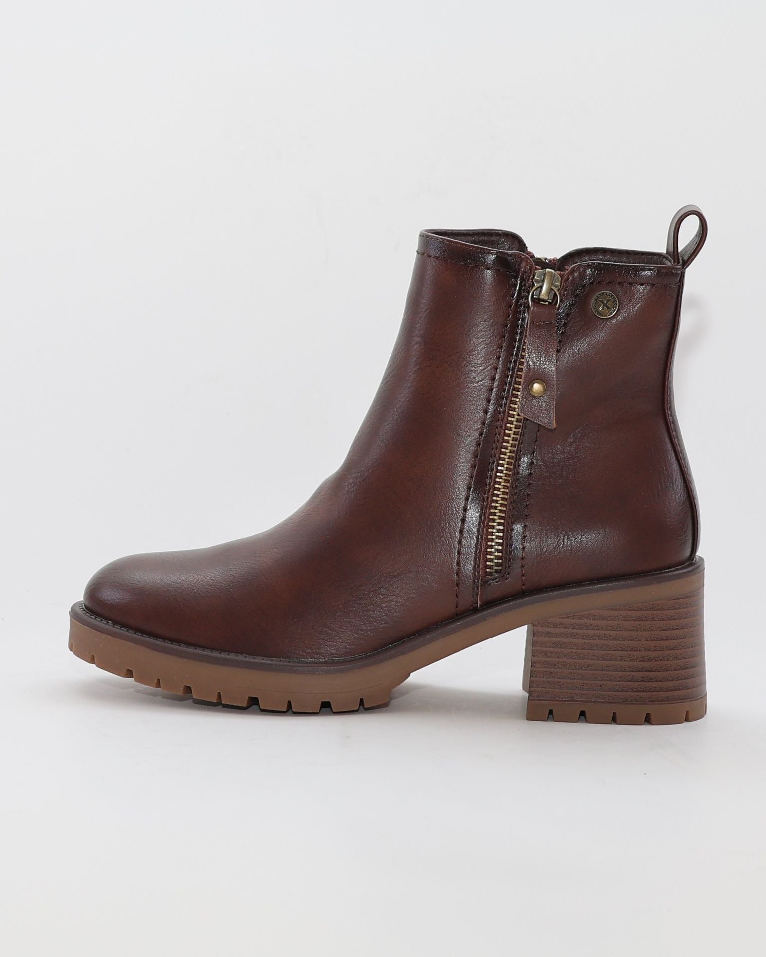 BOTIN MUJER TACON ANCHO COLOR MARRÓN XTI 14608502