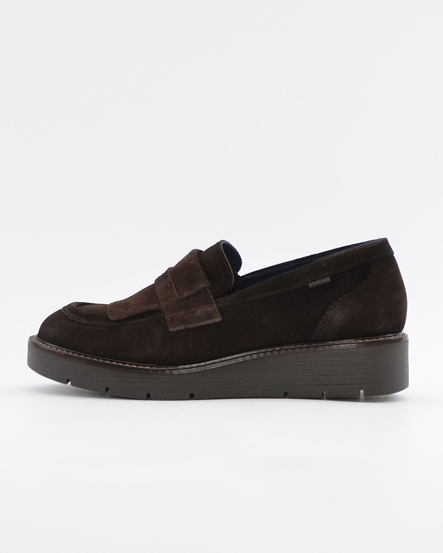 ZAPATO MOCASIN MUJER FLECHOS SERRAJE MARRÓN CHOCOLATE DORKING by FLUCHOS D9782 ÉBANO