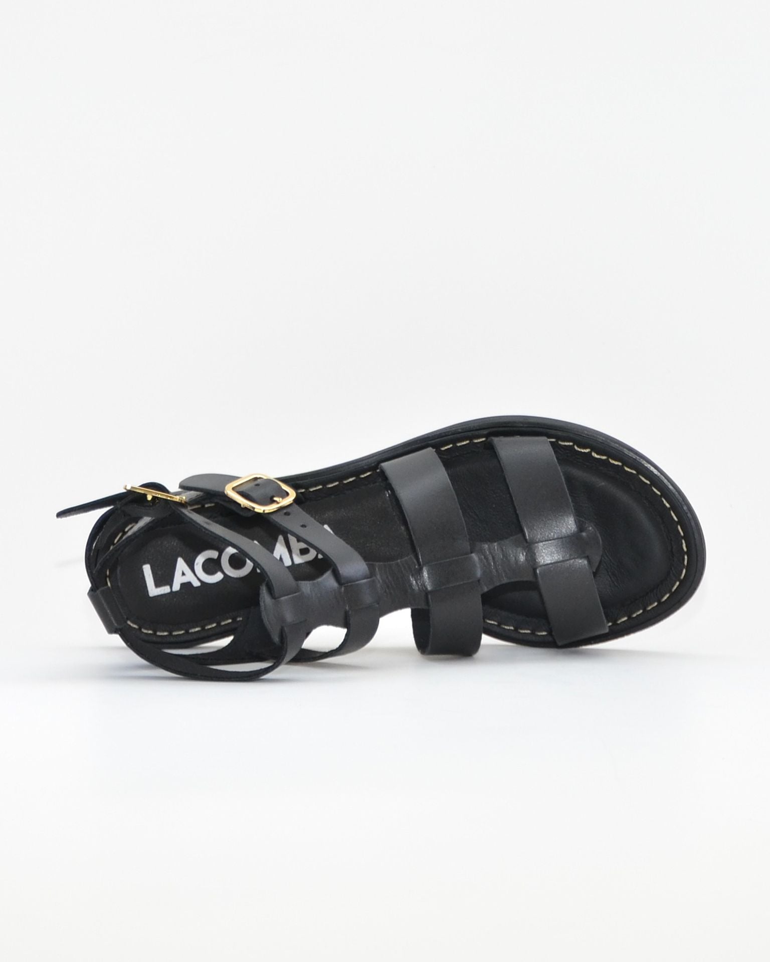 SANDALIA ROMANA MUJER PIEL COLOR NEGRO LACOMBA PERIWINCLE