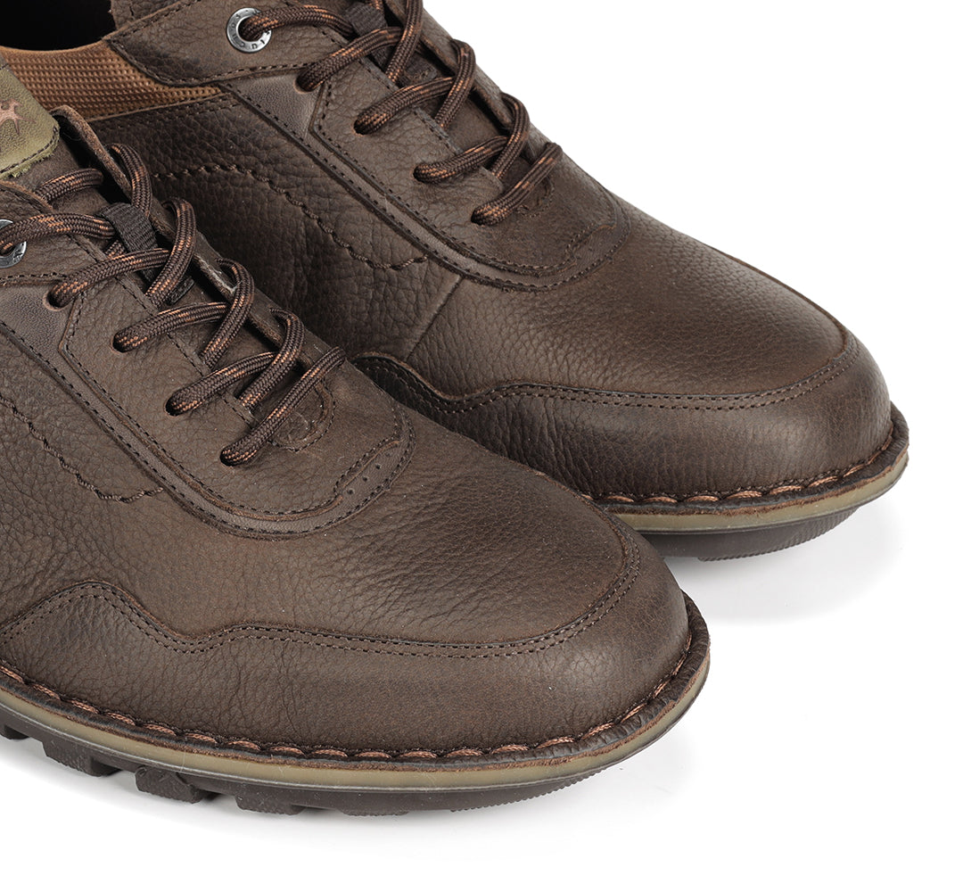 ZAPATO CASUAL MARRON ENGRASADO CORDON F2259 ALVIN G.CAFÉ