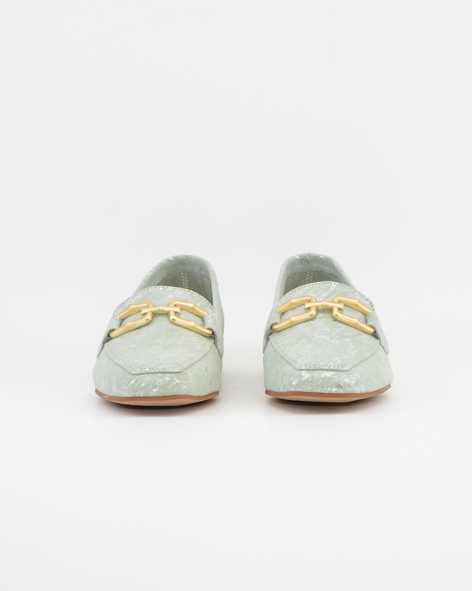 ZAPATO MOCASIN MUJER PLANO ESTAMPADO VERDE CAYETANO 17186