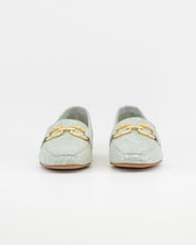 ZAPATO MOCASIN MUJER PLANO ESTAMPADO VERDE CAYETANO 17186