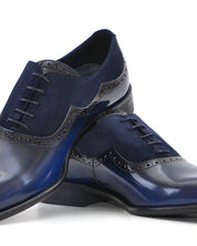 ZAPATO HOMBRE OXFORD FLORENTIC AZUL CON ANTE AZUL