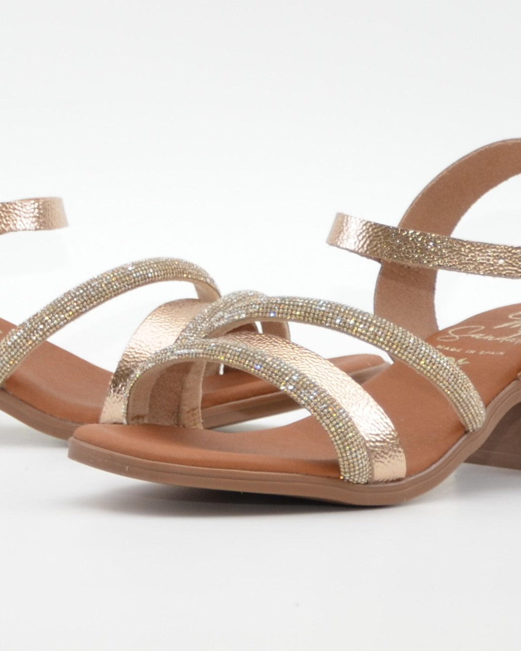 SANDALIA MUJER COLOR CAVA TACON PLANTA DE GEL OH MY SANDALS 5905