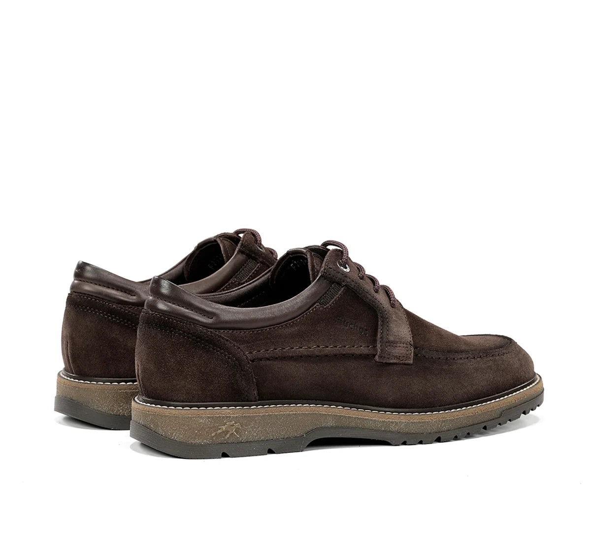 ZAPATO CASUAL HOMBRE SERRAJE MARRON CON CORDON FLUCHOS BUGGY F2320 CAFÉ