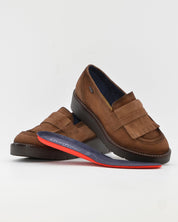 ZAPATO MOCASIN MUJER FLECOS SERRAJE CUERO DORKING by FLUCHOS D9782 TABACO
