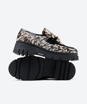 MOCASIN MUJER ANIMAL PRINT ADORNO BRILLO LACOMBA COSMOS