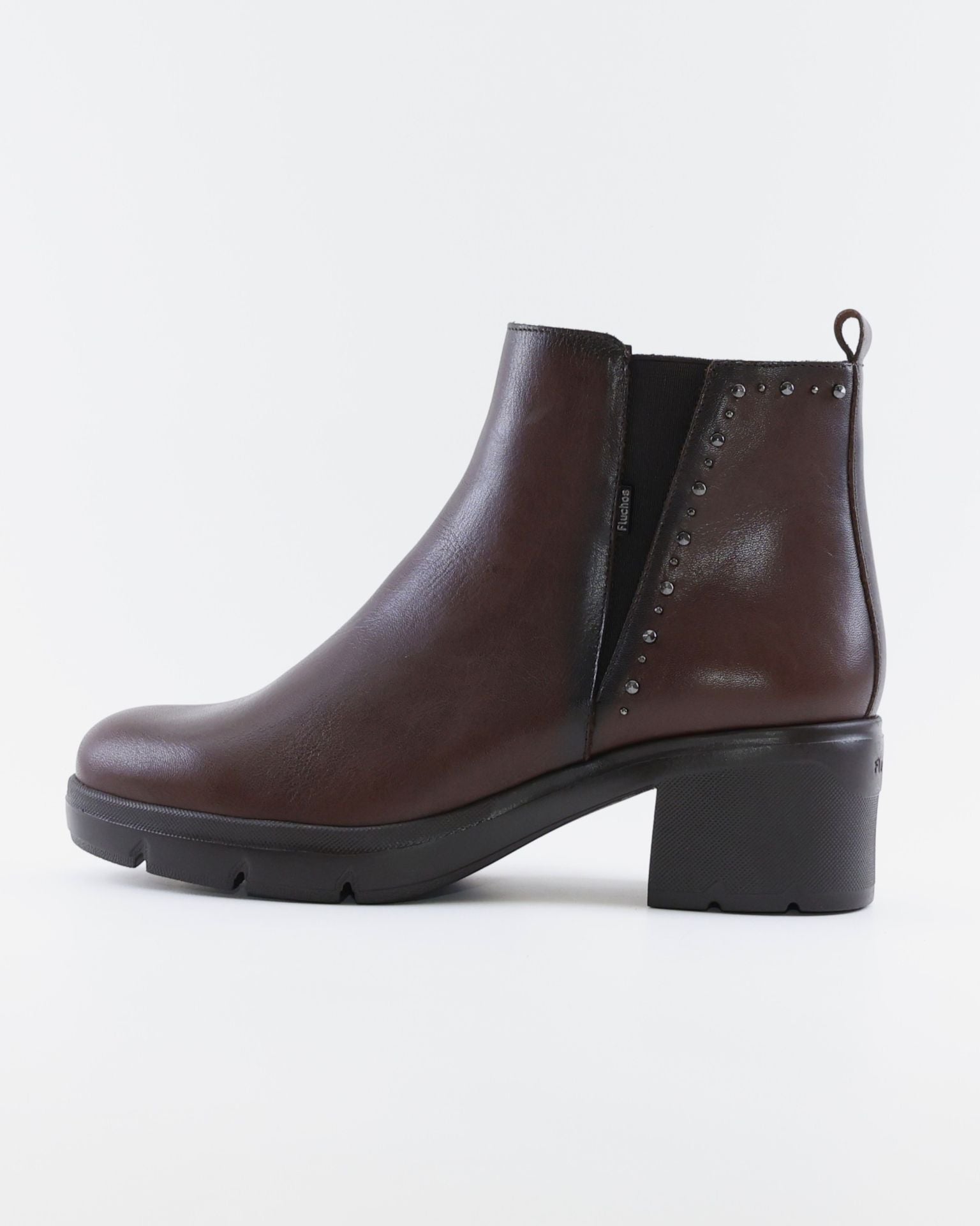 BOTIN MARRON MUJER TACON ANCHO FLUCHOS FUGAZ F2109