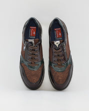 ZAPATO DE CORTE DEPORTIVO CUÑA MUJER CORDONES Y CREMALLERA FLUCHOS LIVE F2248 CAFE