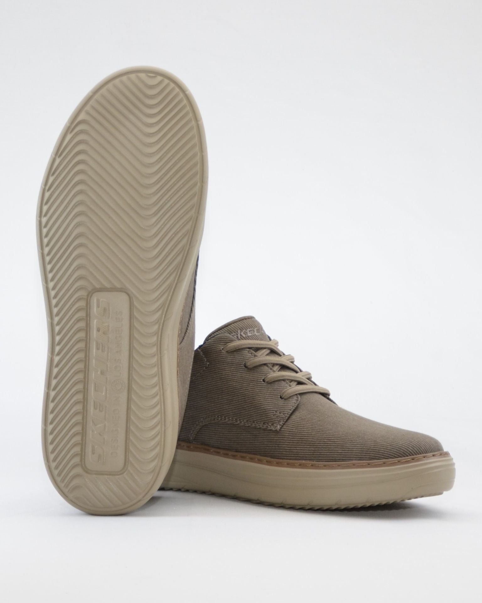 ZAPATILLA DE LONA SIN CORDONES TAUPE SKECHERS 205701 DKTP SLIP-INS