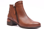 BOTIN MUJER CUERO TACON CUADRADO Y CREMALLERA  L-1311