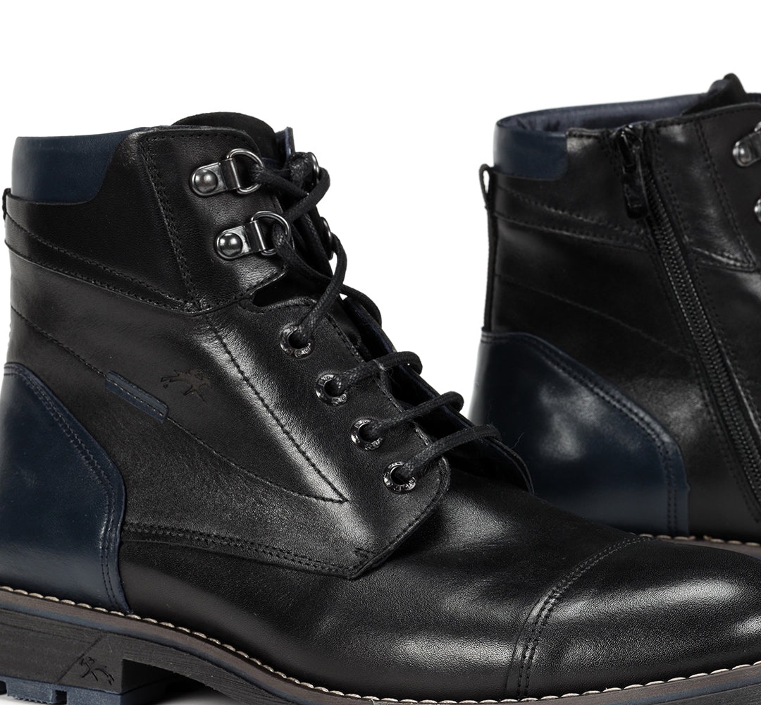 BOTIN CORDON Y CREMALLERA NEGRO F1342 TERRY HABANA