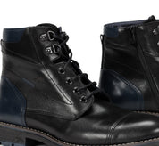 BOTIN CORDON Y CREMALLERA NEGRO F1342 TERRY HABANA